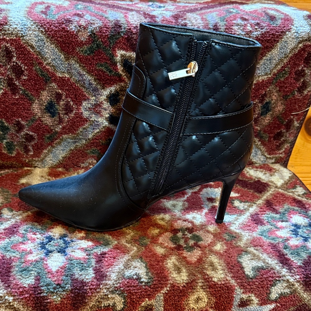 New York & Company Black Quilted Heeled Boots